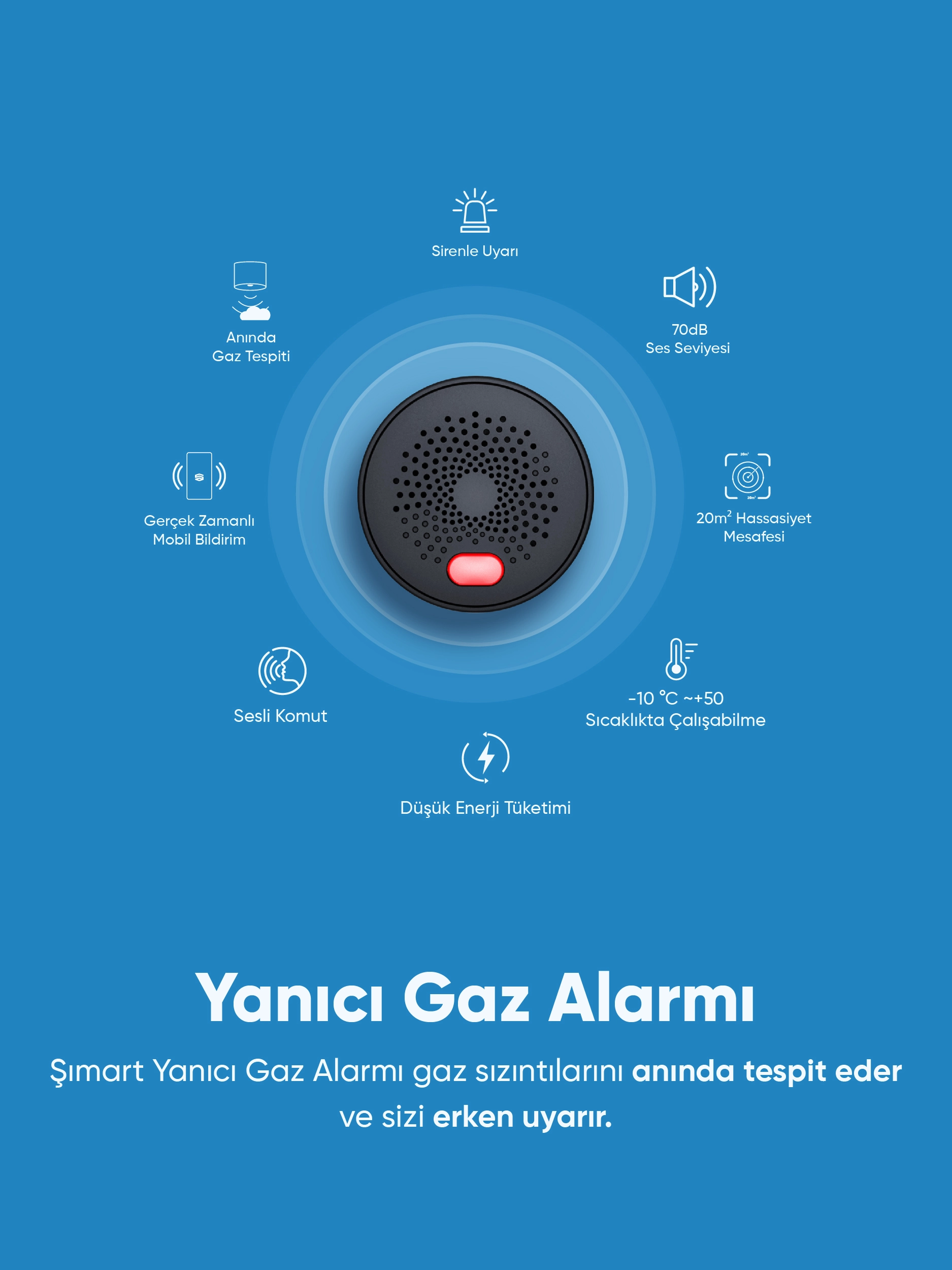 Yanıcı Gaz Alarmı - Robot Süpürge ve Akıllı Ev Sistemleri