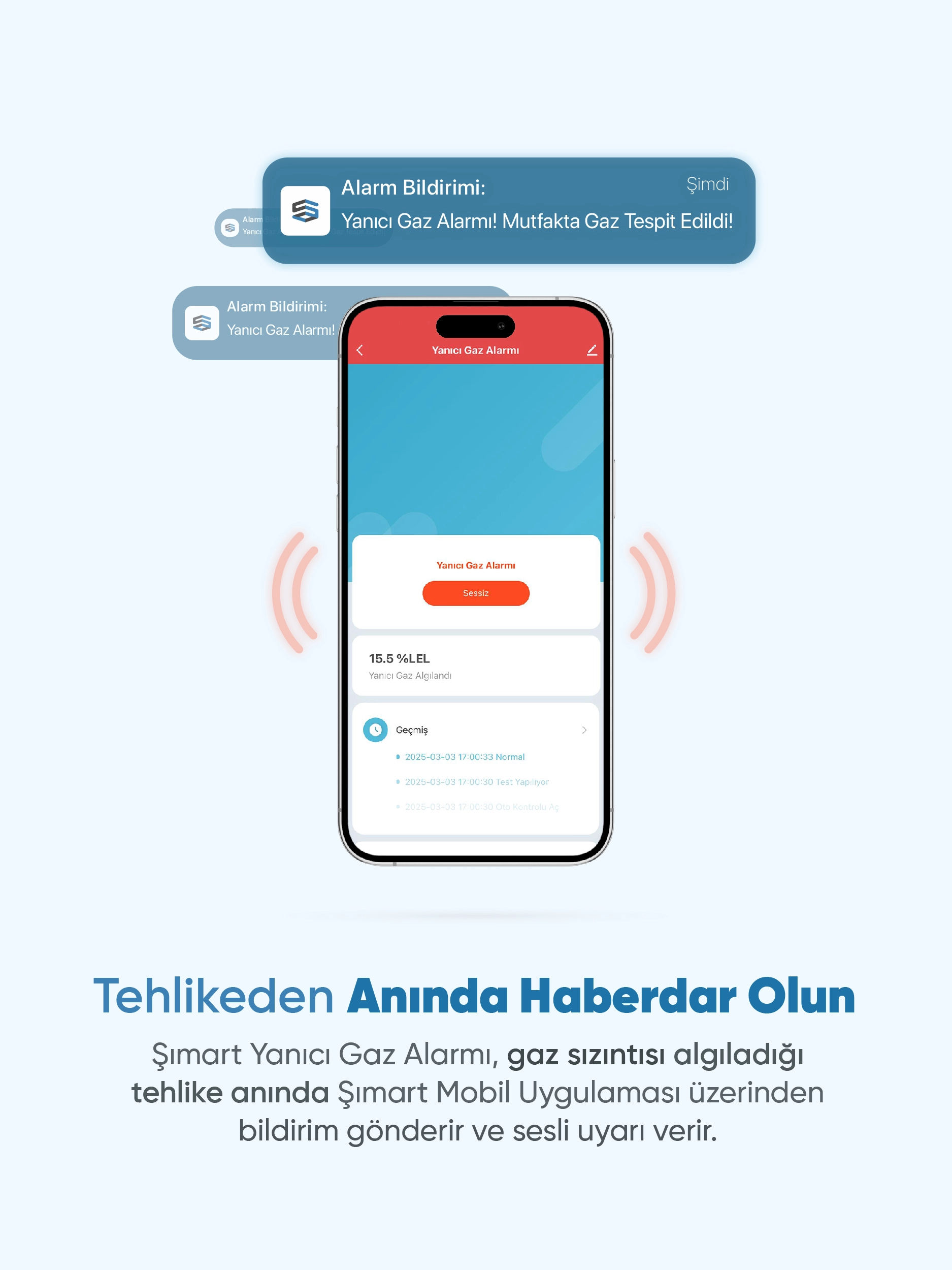 Yanıcı Gaz Alarmı - Robot Süpürge ve Akıllı Ev Sistemleri