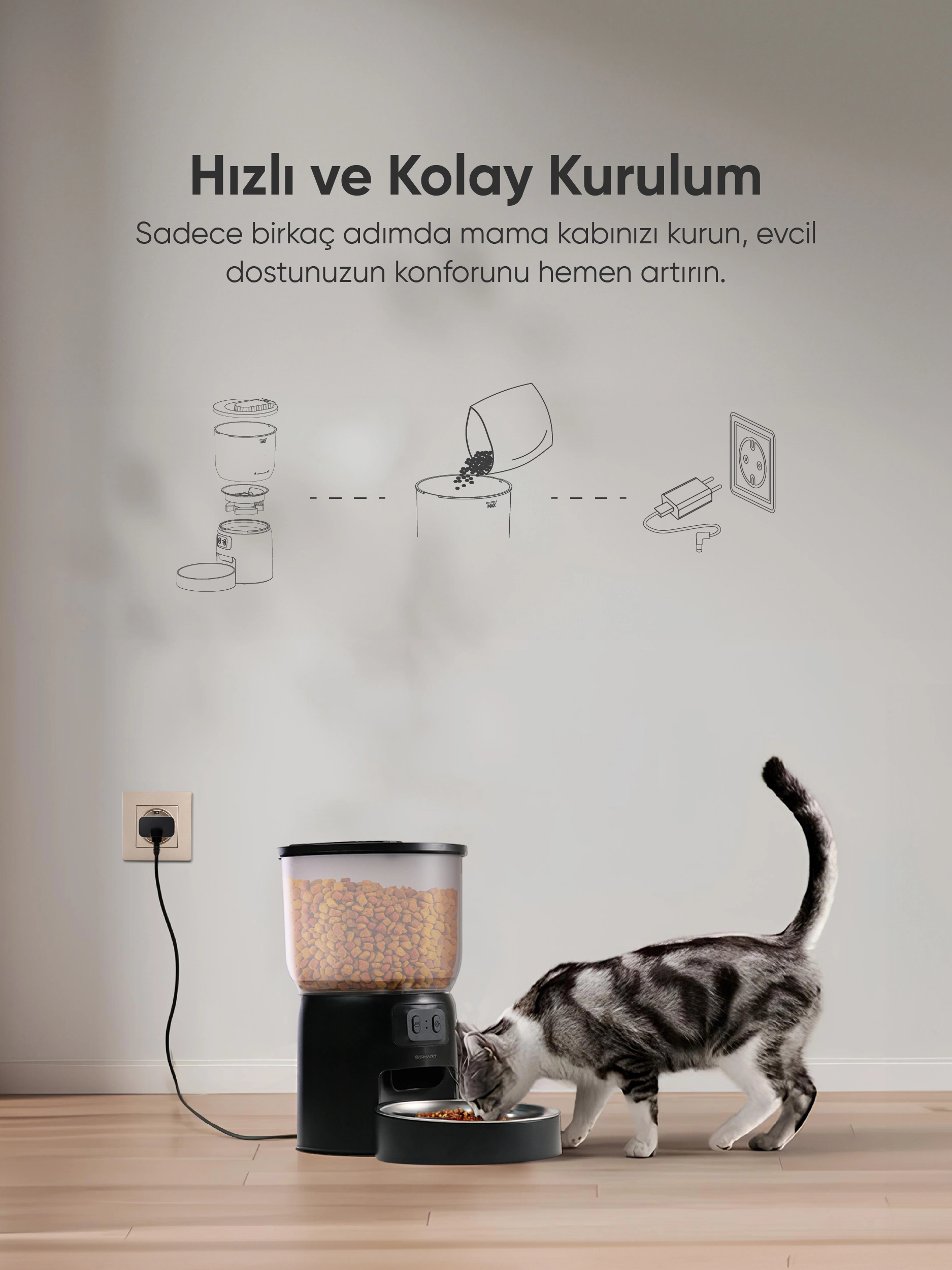Akıllı Mama Kabı - Robot Süpürge ve Akıllı Ev Sistemleri